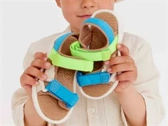 Bisgaard sandal Nico blå multi grøn str 26 til 30